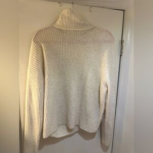Cream turtleneck sweater from H&M, size M